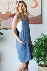 Heimish Full Size Ribbed Sleeveless Mini Tank Dress Plus Size - Trendsi - Flyclothing LLC