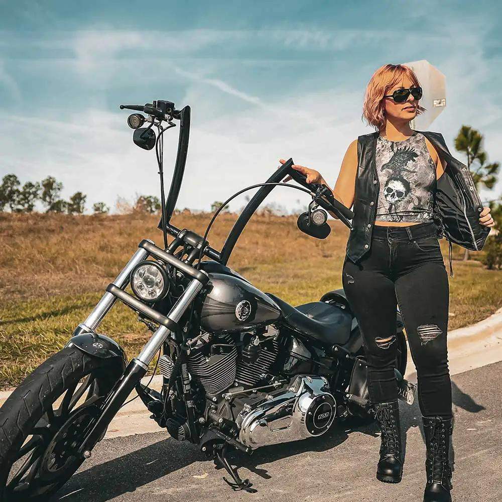Beth - Ladies Premium Leather Vest - Unik Just for Bikers - Flyclothing LLC