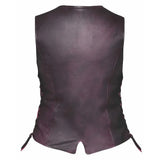 Lilly- Ladies Purple Leather Vest - Unik Just for Bikers - Flyclothing LLC