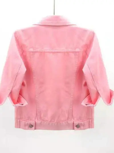 Full Size Cropped Denim Jacket Plus Size - Trendsi - Flyclothing LLC