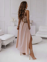 Tied Surplice Sleeveless Midi Cami Dress - Trendsi - Flyclothing LLC