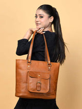 Classic Chic Genuine Leather Tote - Classy Leather Bags - Flyclothing LLC