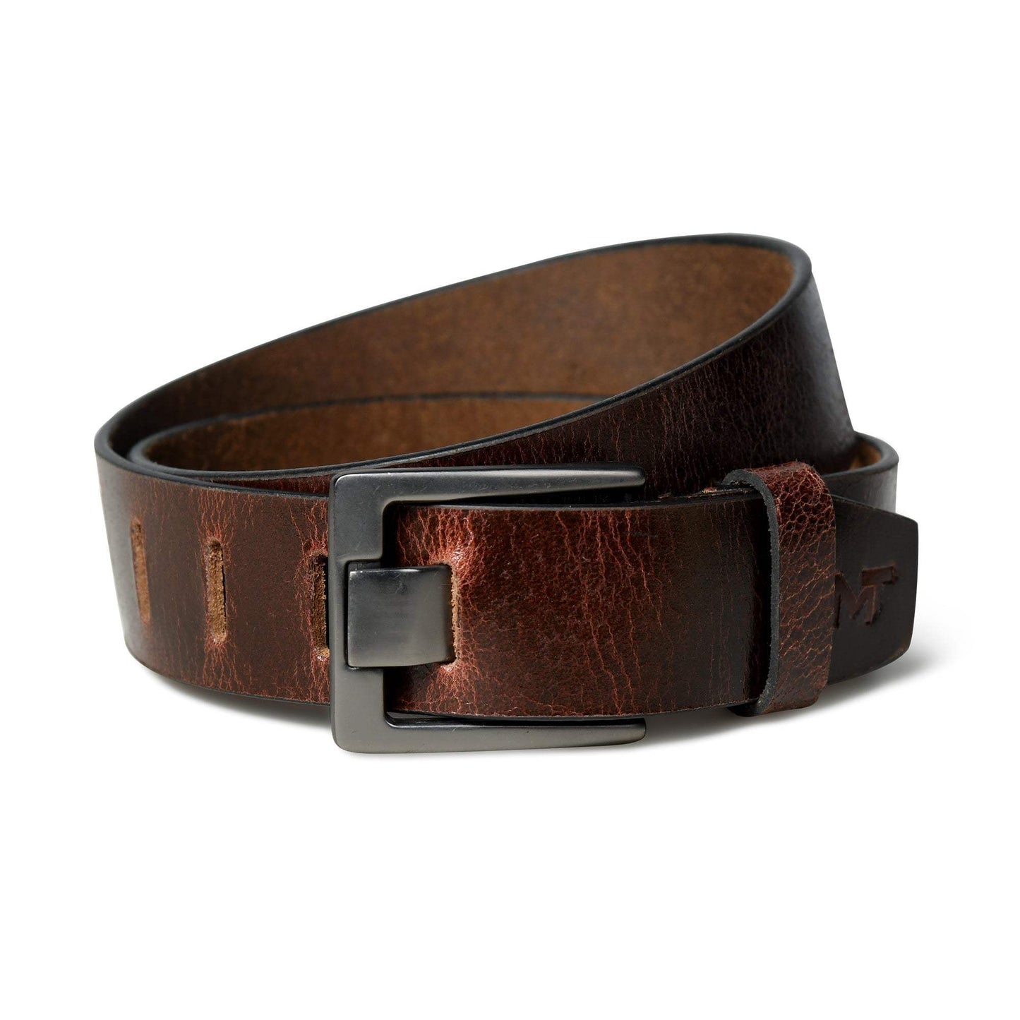 Timberline Dark Brown Leather Belt - Classy Leather Bags - Flyclothing LLC