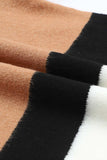 Color Block Round Neck Dropped Shoulder Sweater - Trendsi - Flyclothing LLC