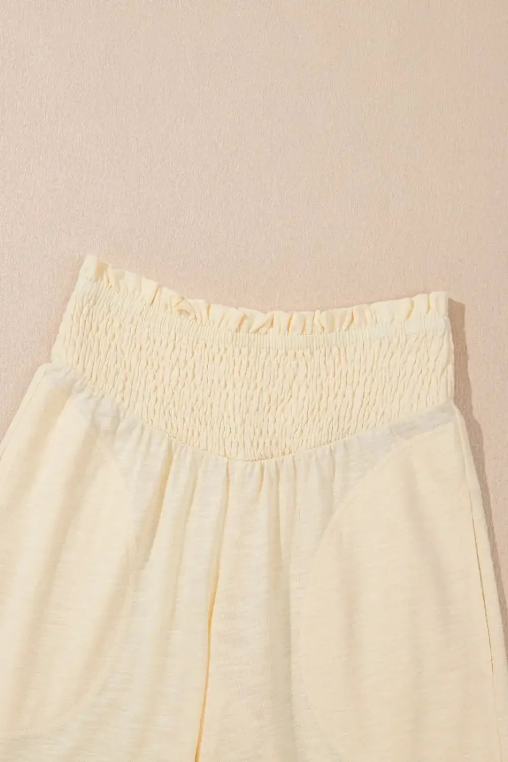 Solid Color Tank Top and Smocked Waist Pants Set - Trendsi - Flyclothing LLC