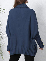 Turtleneck Long Sleeve Sweater - Trendsi - Flyclothing LLC