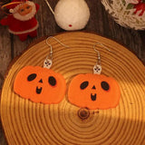Acrylic Alloy Pumpkin Shape Earrings - Trendsi