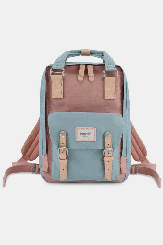 Himawari Contrast Waterproof Nylon Backpack Bag - Trendsi - Flyclothing LLC