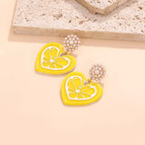 Heart Dangle Earrings with Pearl Accent - Trendsi - Flyclothing LLC