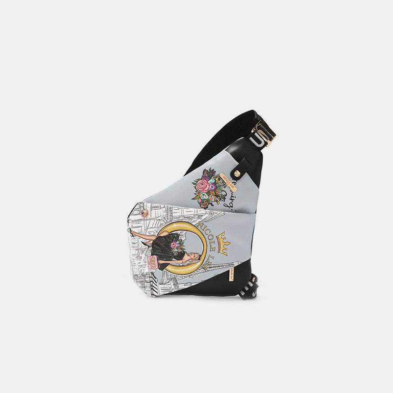 Nicole Lee USA Vegan Leather Leopard & Lip Pattern Crossbody Bag - Trendsi - Flyclothing LLC