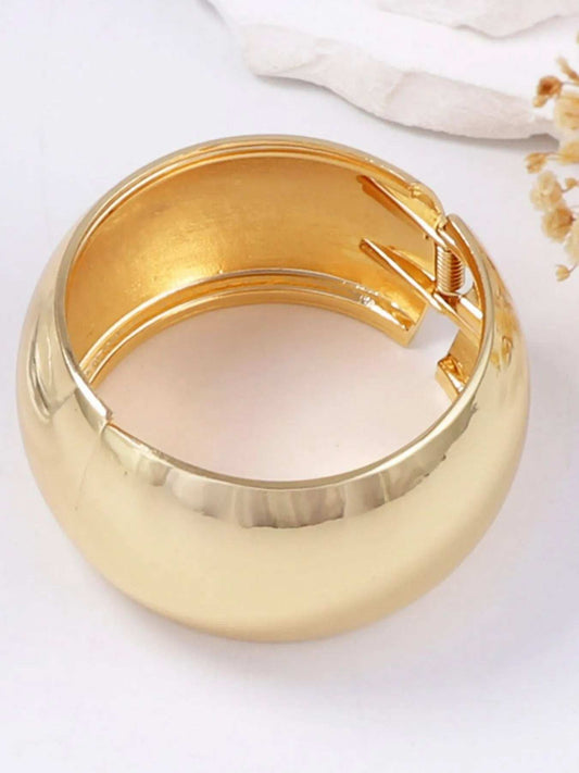 Zinc Alloy Wide Band Cuff Bracelet - Trendsi - Flyclothing LLC