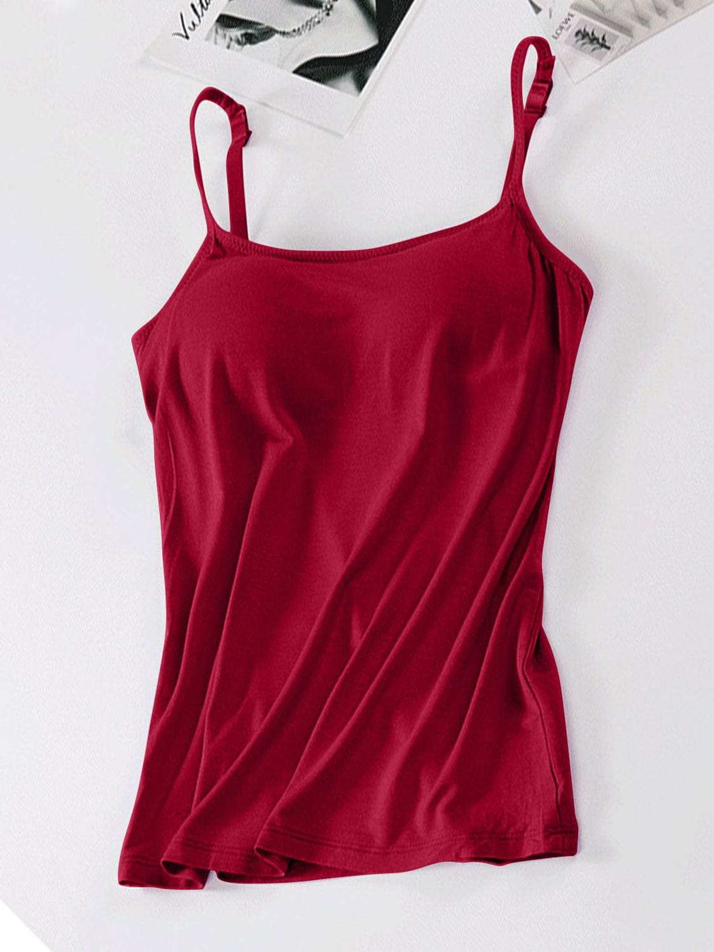 Scoop Neck Adjustable Strap Cami - Trendsi - Flyclothing LLC