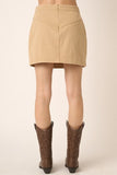 Mittoshop Zipper Back Twill Mini Skirt - Trendsi