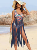 Fringe Spaghetti Strap Cover-Up - Trendsi - Flyclothing LLC