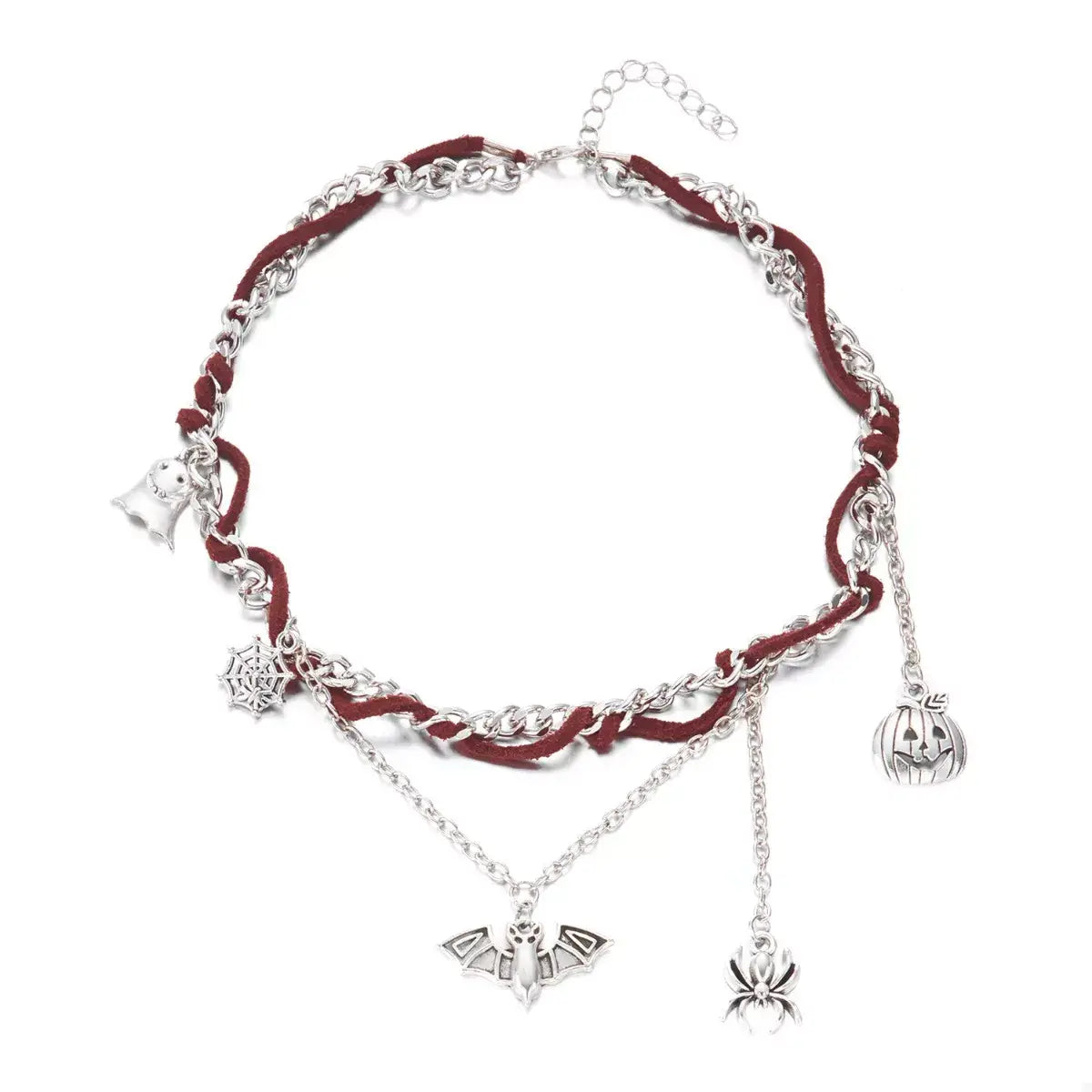 Halloween Double Layered Pendant Necklace - Trendsi - Flyclothing LLC