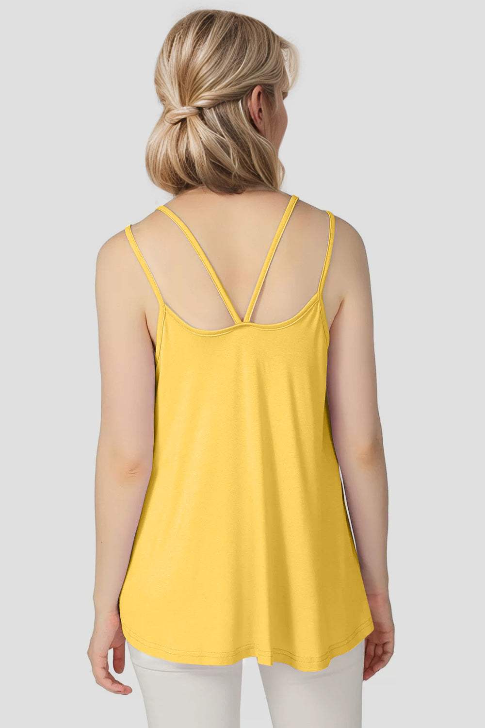 Basic Bae Bamboo Scoop Neck Double Spaghetti Straps Cami - Trendsi - Flyclothing LLC