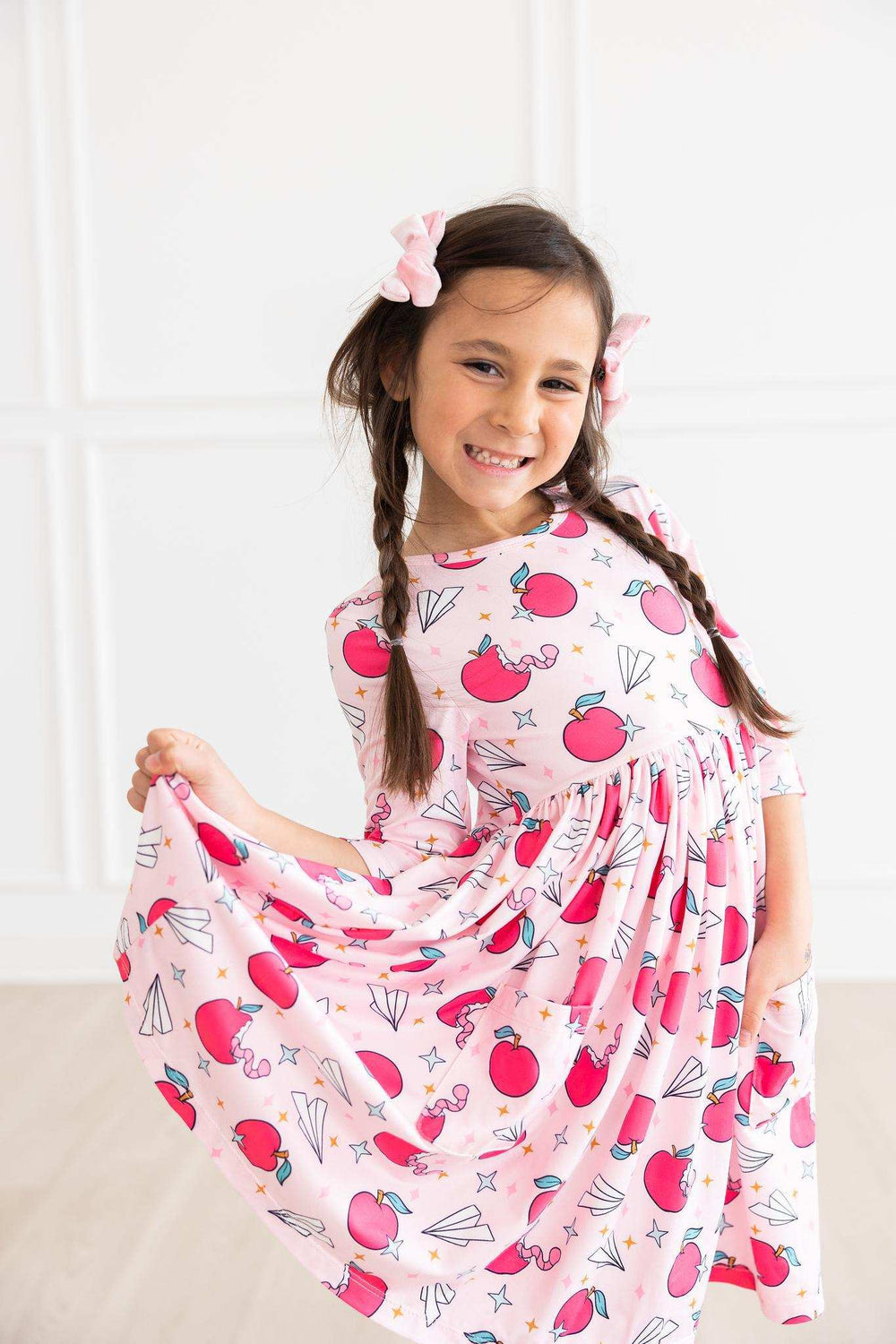 SALE Star Student 3/4 Sleeve Pocket Twirl Dress - Mila & Rose ® - Flyclothing LLC
