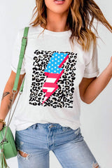 Graphic Round Neck Short Sleeve T-Shirt - Trendsi - Flyclothing LLC