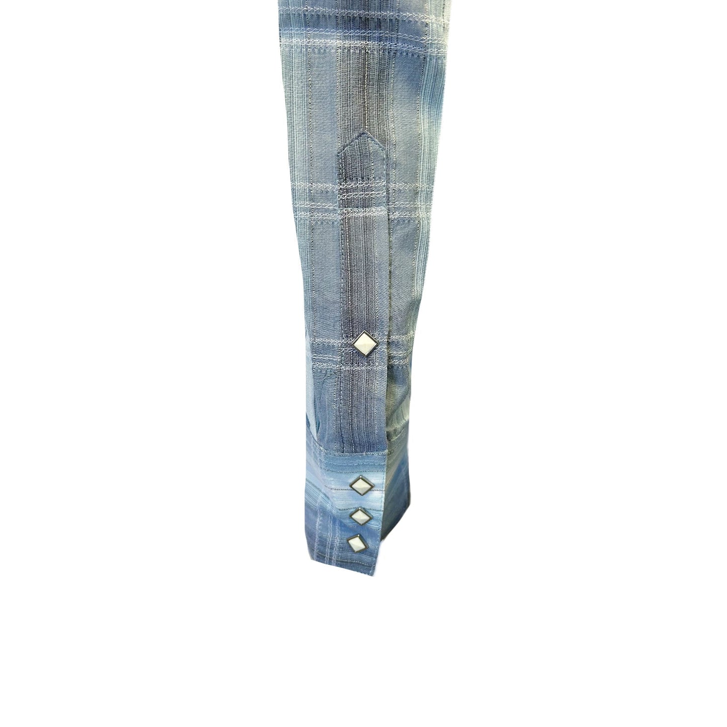 Rockmount Ranch Wear Men's Classic Slate Blue Ombre Stripe Sawtooth Western Shirt - Rockmount Clothing - Flyclothing LLC