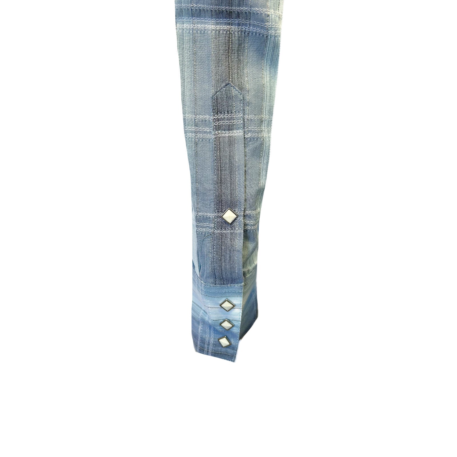 Rockmount Ranch Wear Men's Classic Slate Blue Ombre Stripe Sawtooth Western Shirt - Rockmount Clothing - Flyclothing LLC