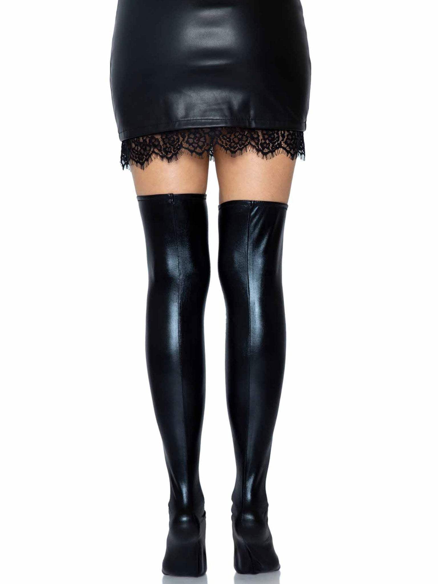 Zora Wet Look Thigh Highs