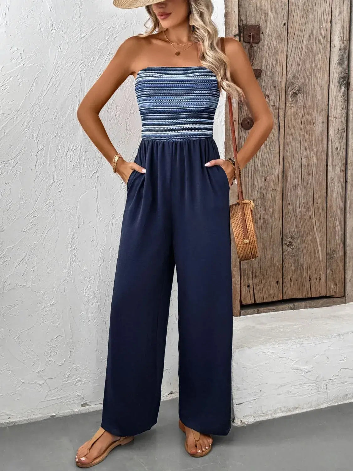 Tube Wide Leg Jumpsuit - Trendsi - Flyclothing LLC