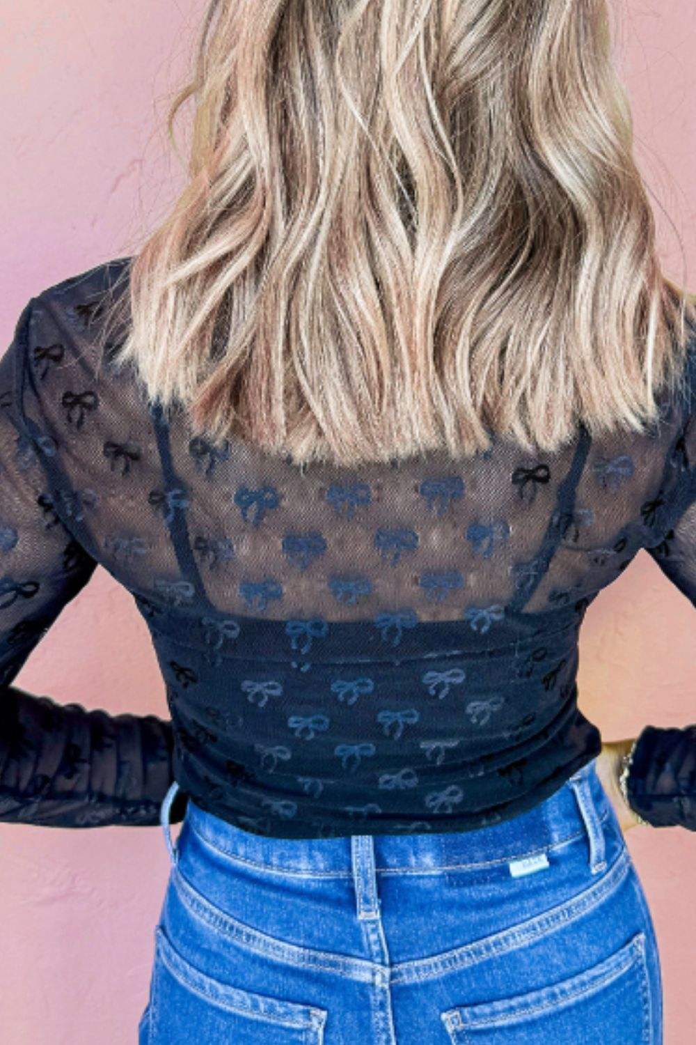 Bow Round Neck Long Sleeve Top - Trendsi - Flyclothing LLC