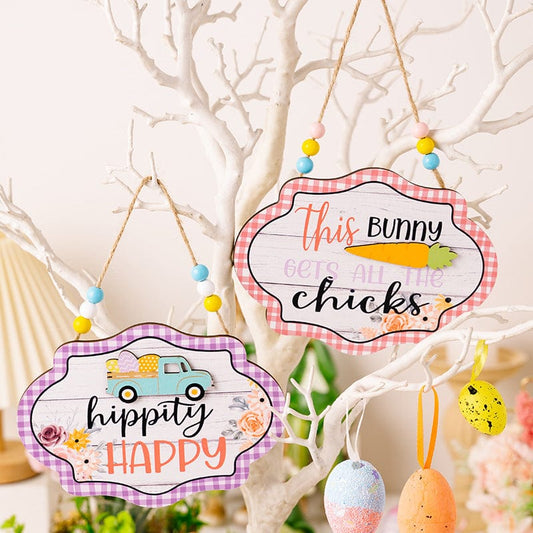 Easter Wooden Bead Hanging Widget - Trendsi