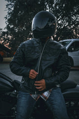 Phantom - Men's Premium Leather motorcycle Jacket - Unik Just for Bikers - Flyclothing LLC