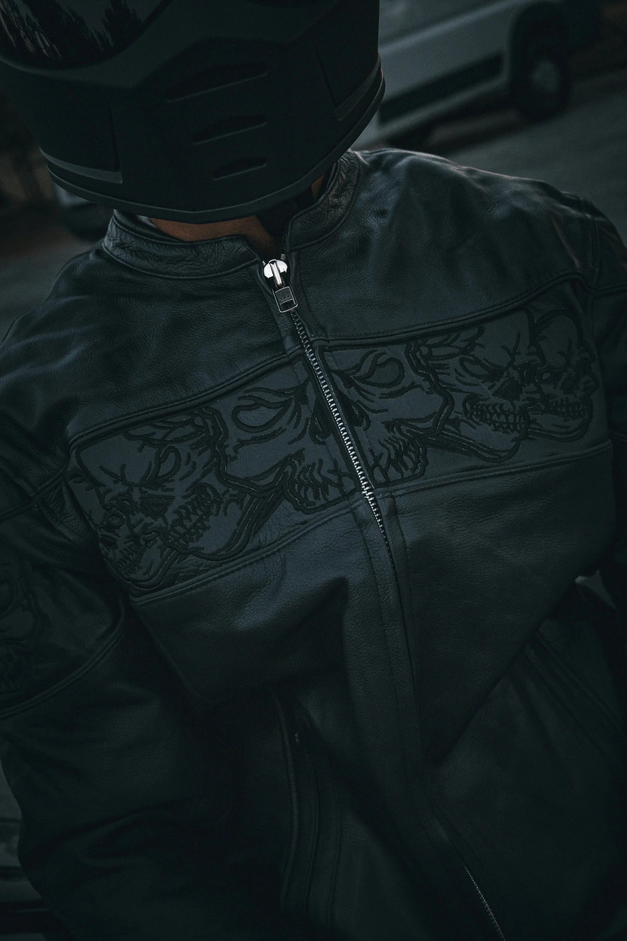 Phantom - Men's Premium Leather motorcycle Jacket - Unik Just for Bikers - Flyclothing LLC