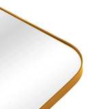 32" Gold Iron Tilting Framed Accent Mirror - Homeroots - Flyclothing LLC
