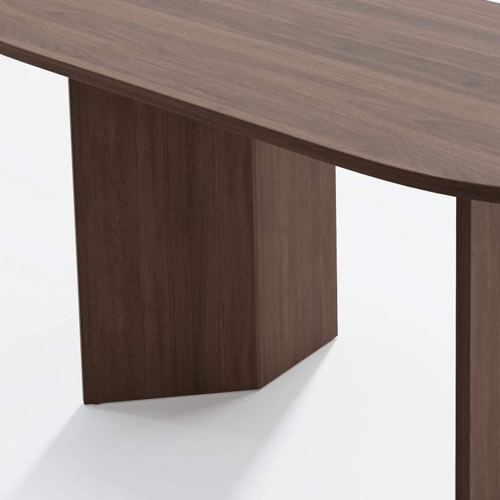 67" Brown Wood Double Pedestal Base Oval Dining Table - HomeRoots - Flyclothing LLC