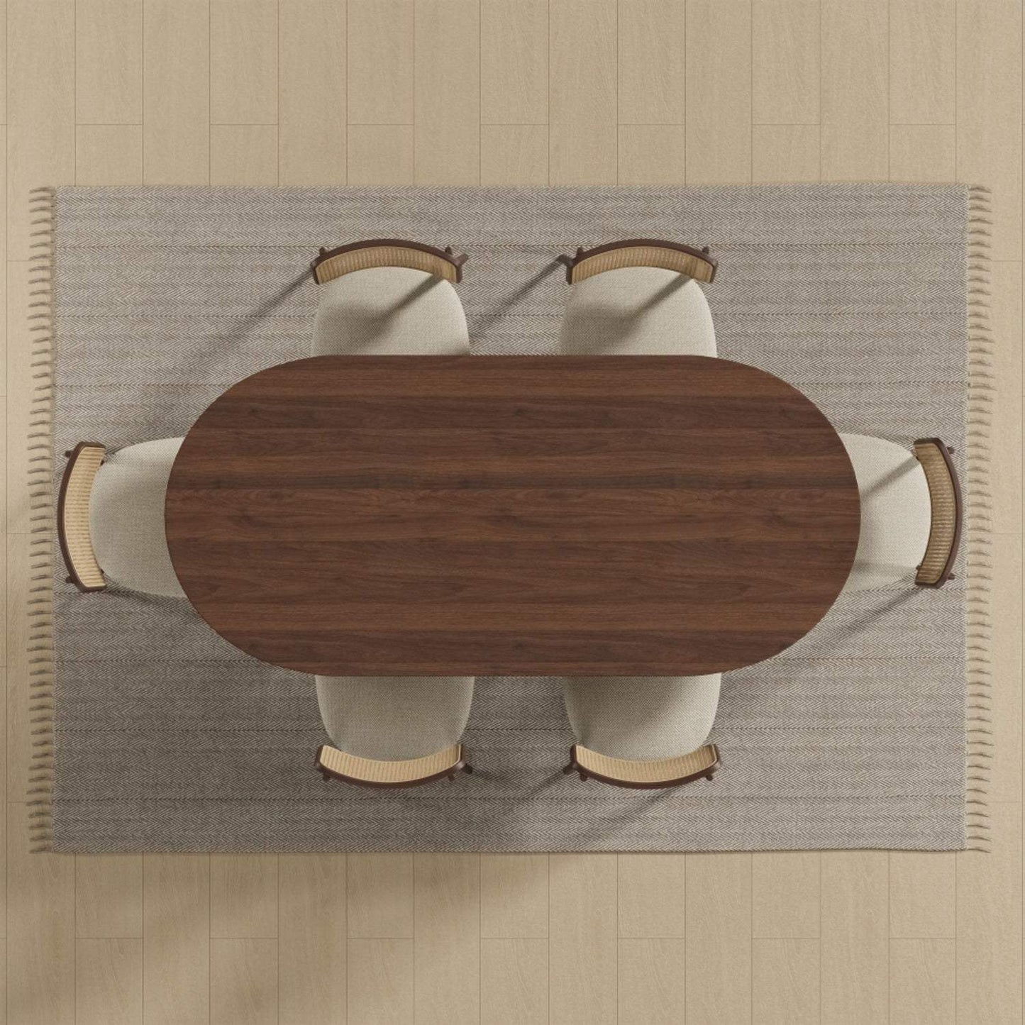 67" Brown Wood Double Pedestal Base Oval Dining Table - HomeRoots - Flyclothing LLC