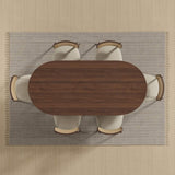 67" Brown Wood Double Pedestal Base Oval Dining Table - HomeRoots - Flyclothing LLC