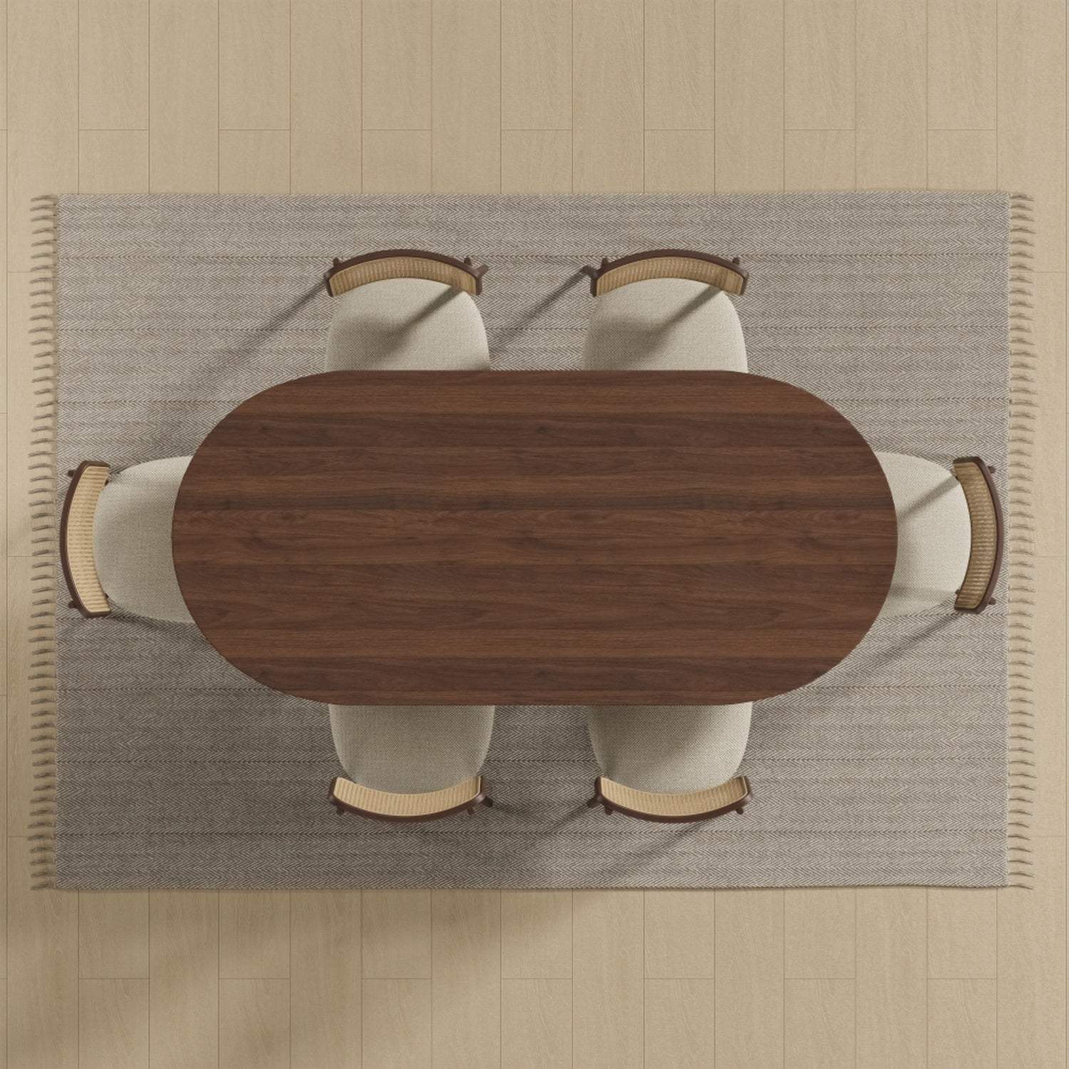 67" Brown Wood Double Pedestal Base Oval Dining Table - HomeRoots - Flyclothing LLC