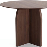 42" Brown Wood Pedestal Base Round Top Dining Table - HomeRoots - Flyclothing LLC