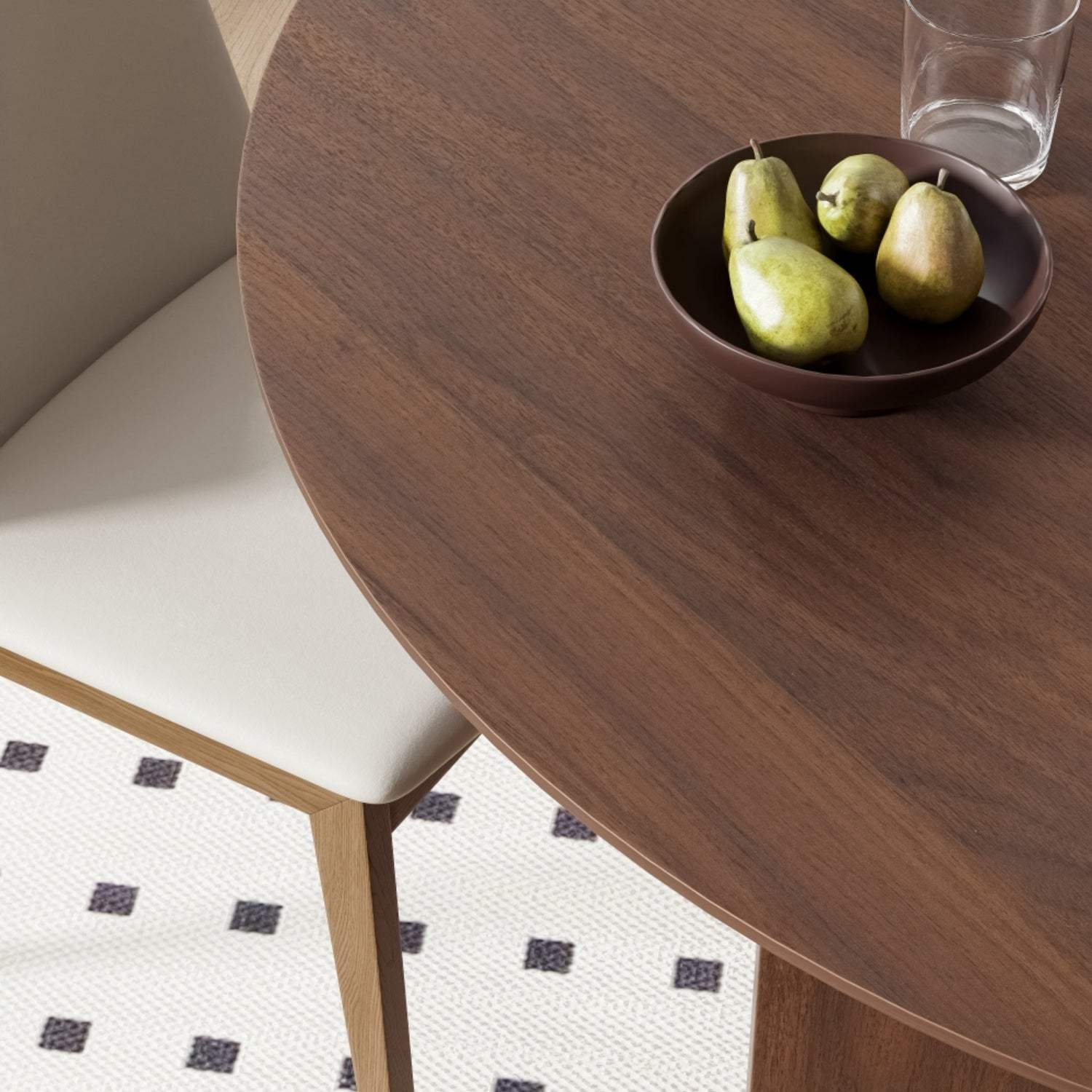 42" Brown Wood Pedestal Base Round Top Dining Table - HomeRoots - Flyclothing LLC