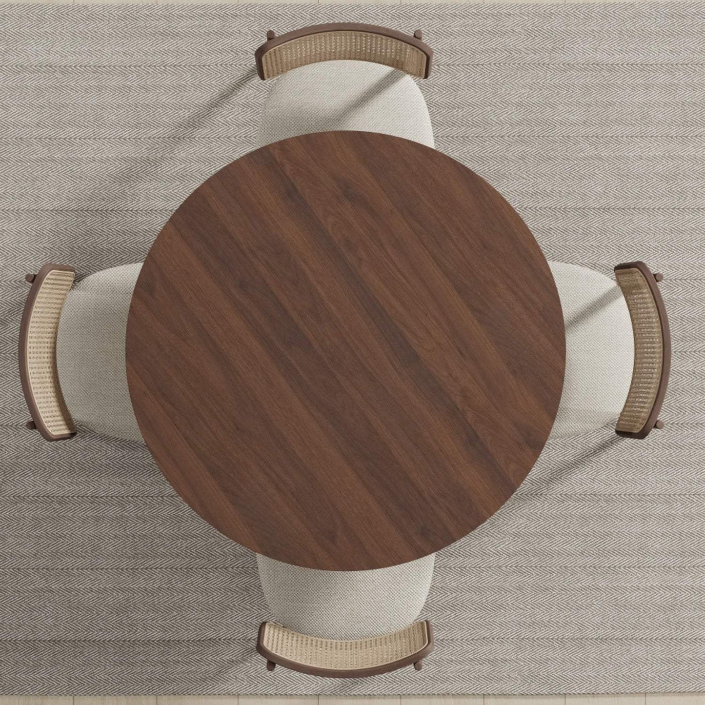 42" Brown Wood Pedestal Base Round Top Dining Table - HomeRoots - Flyclothing LLC