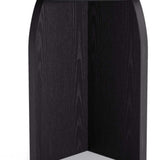 42" Black Wood Pedestal Base Round Top Dining Table - HomeRoots - Flyclothing LLC
