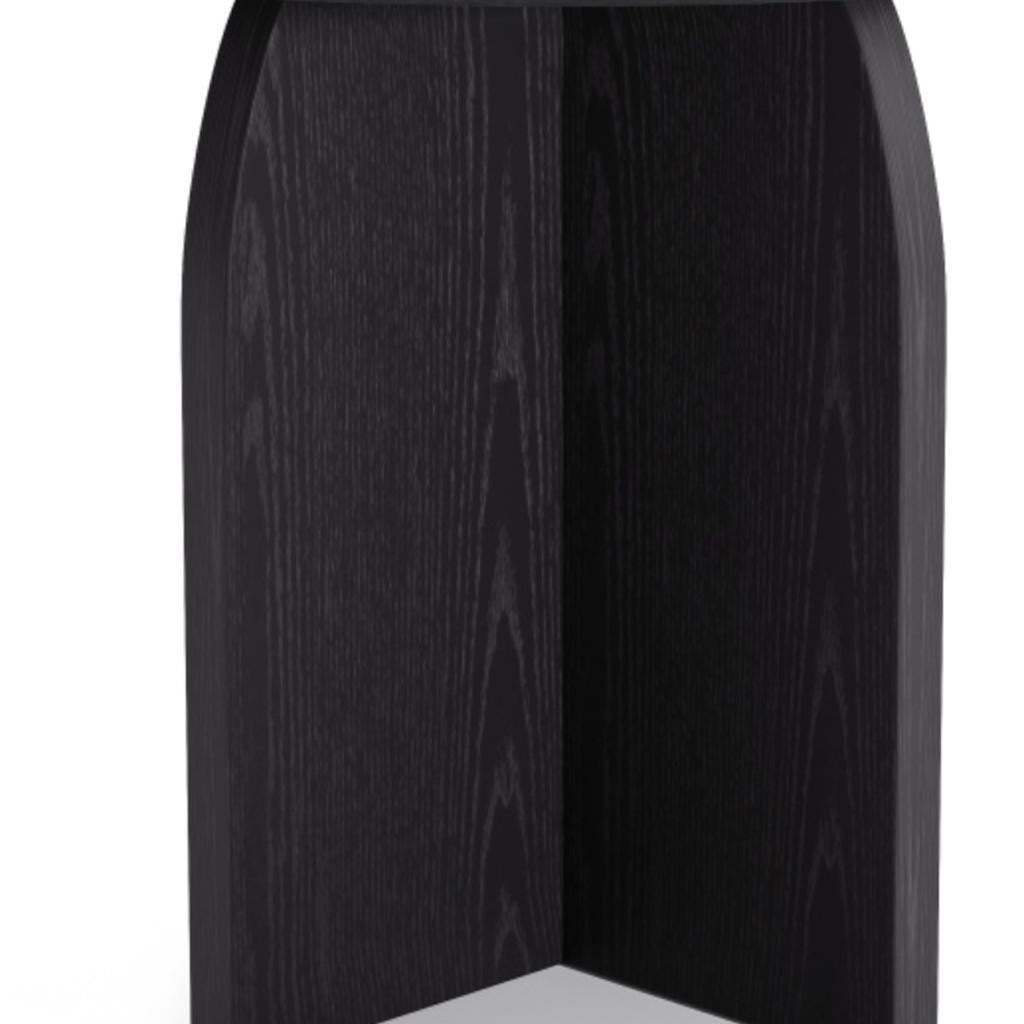 42" Black Wood Pedestal Base Round Top Dining Table - HomeRoots - Flyclothing LLC