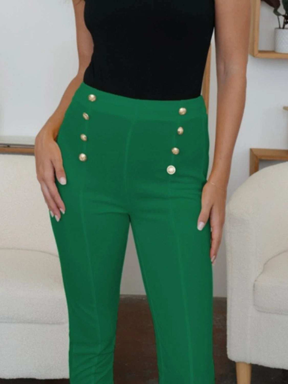 High Waist Skinny Pants - Trendsi - Flyclothing LLC