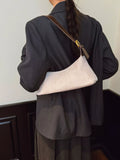 Vintage Suede Hobo Shoulder Bag - Trendsi - Flyclothing LLC