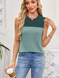 Textured Round Neck Tank - Trendsi - Flyclothing LLC