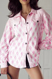 Geometric Print Textured Flap Pocket Shacket - Trendsi
