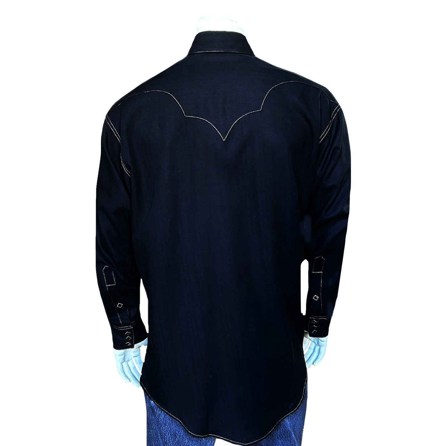Rockmount Ranch Wear Men's Black Rayon Western Shirt - Rockmount Clothing - Flyclothing LLC