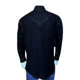 Rockmount Ranch Wear Men's Black Rayon Western Shirt - Rockmount Clothing - Flyclothing LLC