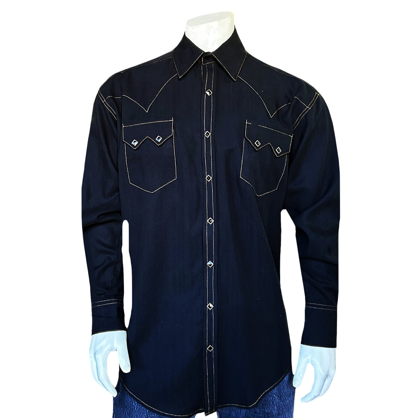 Rockmount Ranch Wear Men's Black Rayon Western Shirt - Rockmount Clothing - Flyclothing LLC