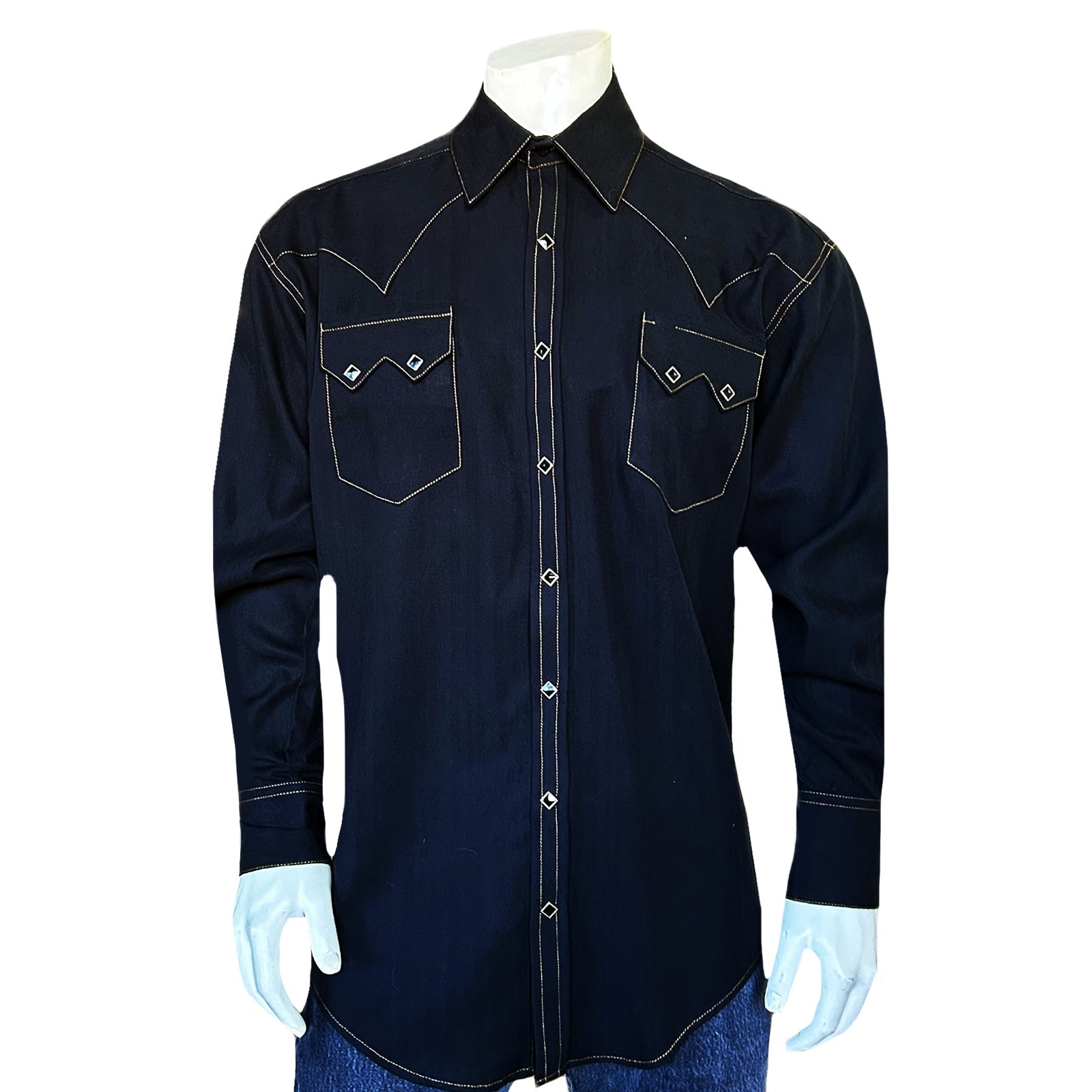Rockmount Ranch Wear Men's Black Rayon Western Shirt - Rockmount Clothing - Flyclothing LLC