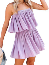Ruched Spaghetti Strap Romper - Trendsi - Flyclothing LLC