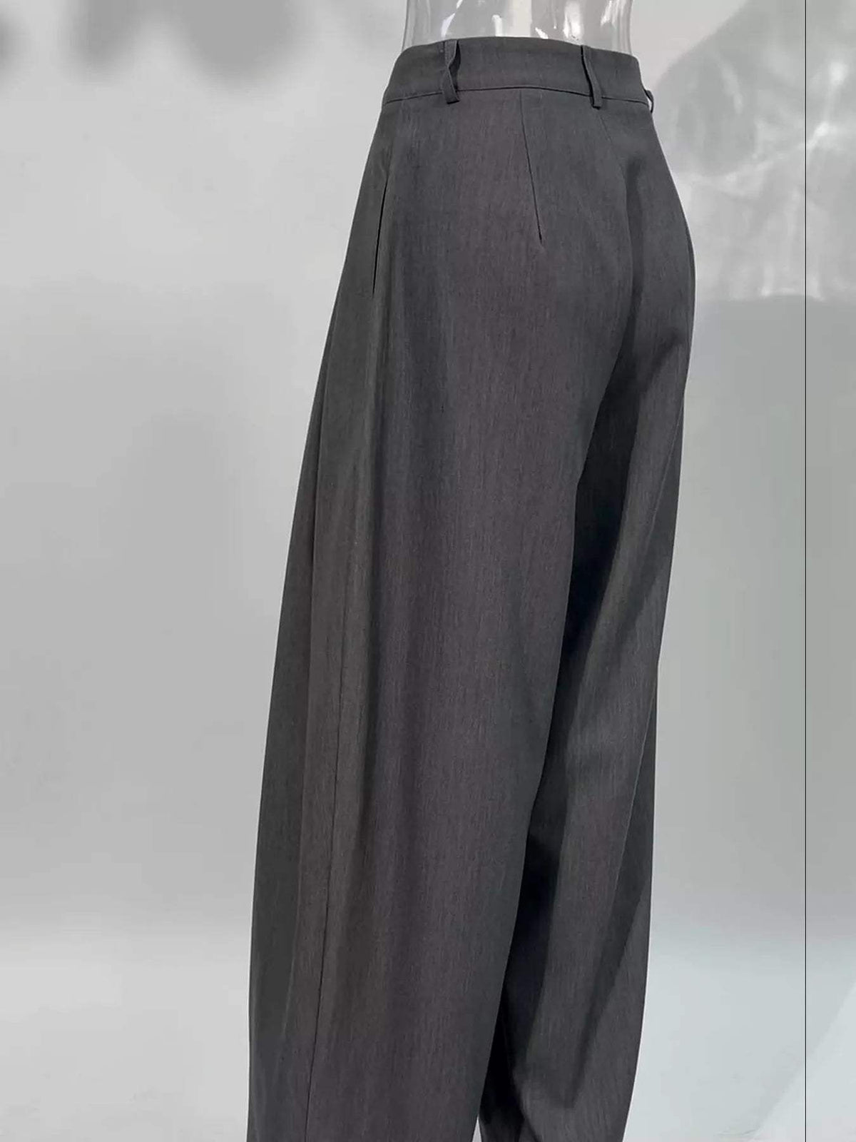 High-Waisted Wide-Leg Pleated Pants - Trendsi - Flyclothing LLC